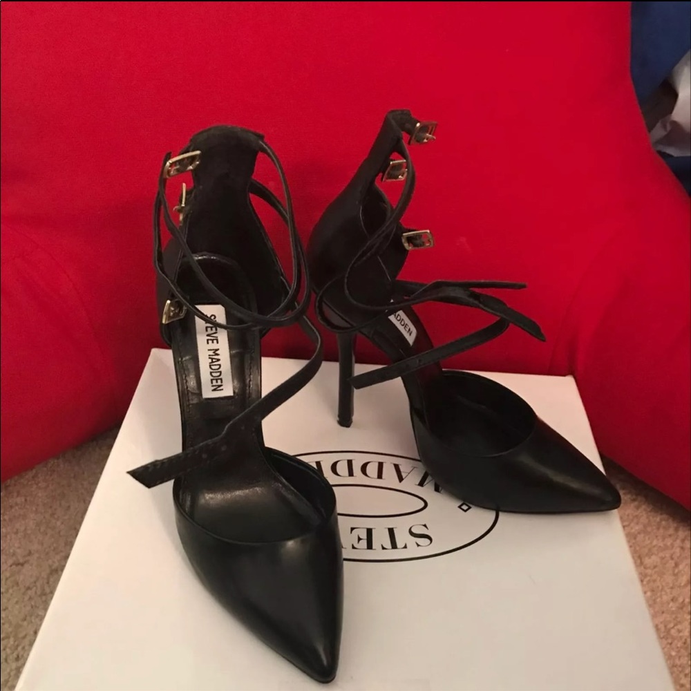 Like New Steve Madden Strapped Pumps
