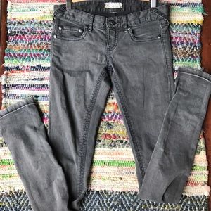 Free people Moto Grey skinny jean