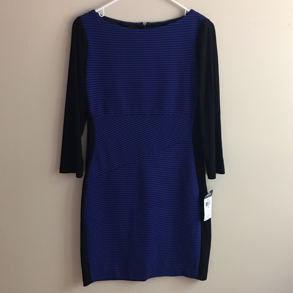 Black and Blue bodycon dress