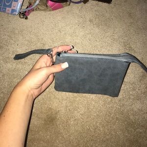 Gray wristlet