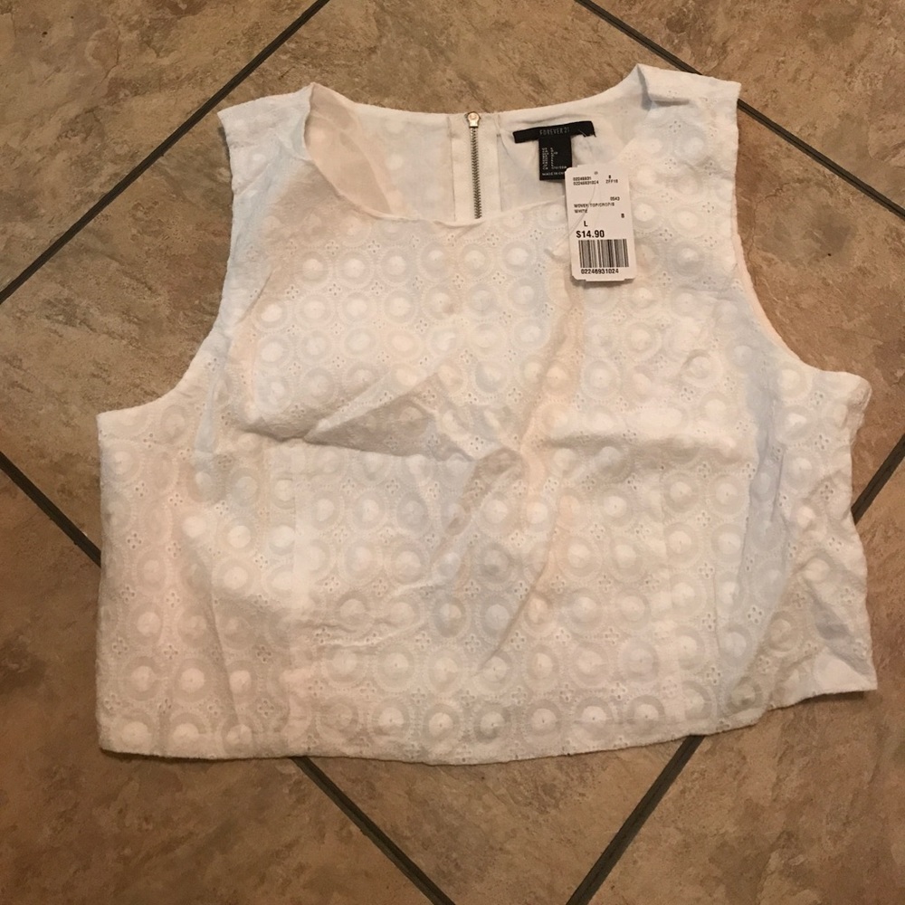 Forever 21 white crop top