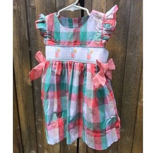 🍹Lemonade smocked dress with bows