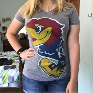 KU grey V-Neck Adidas