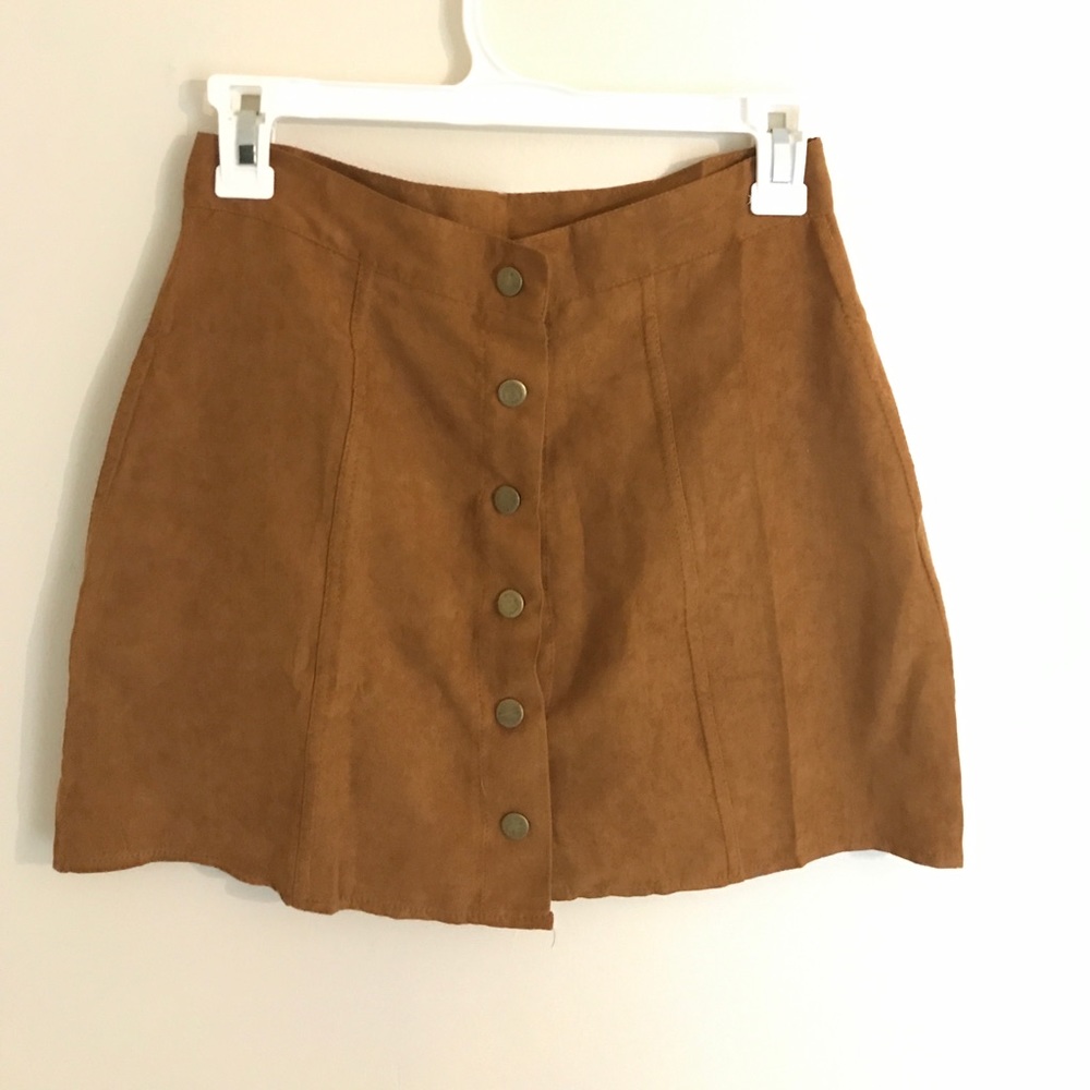 Suede skirt