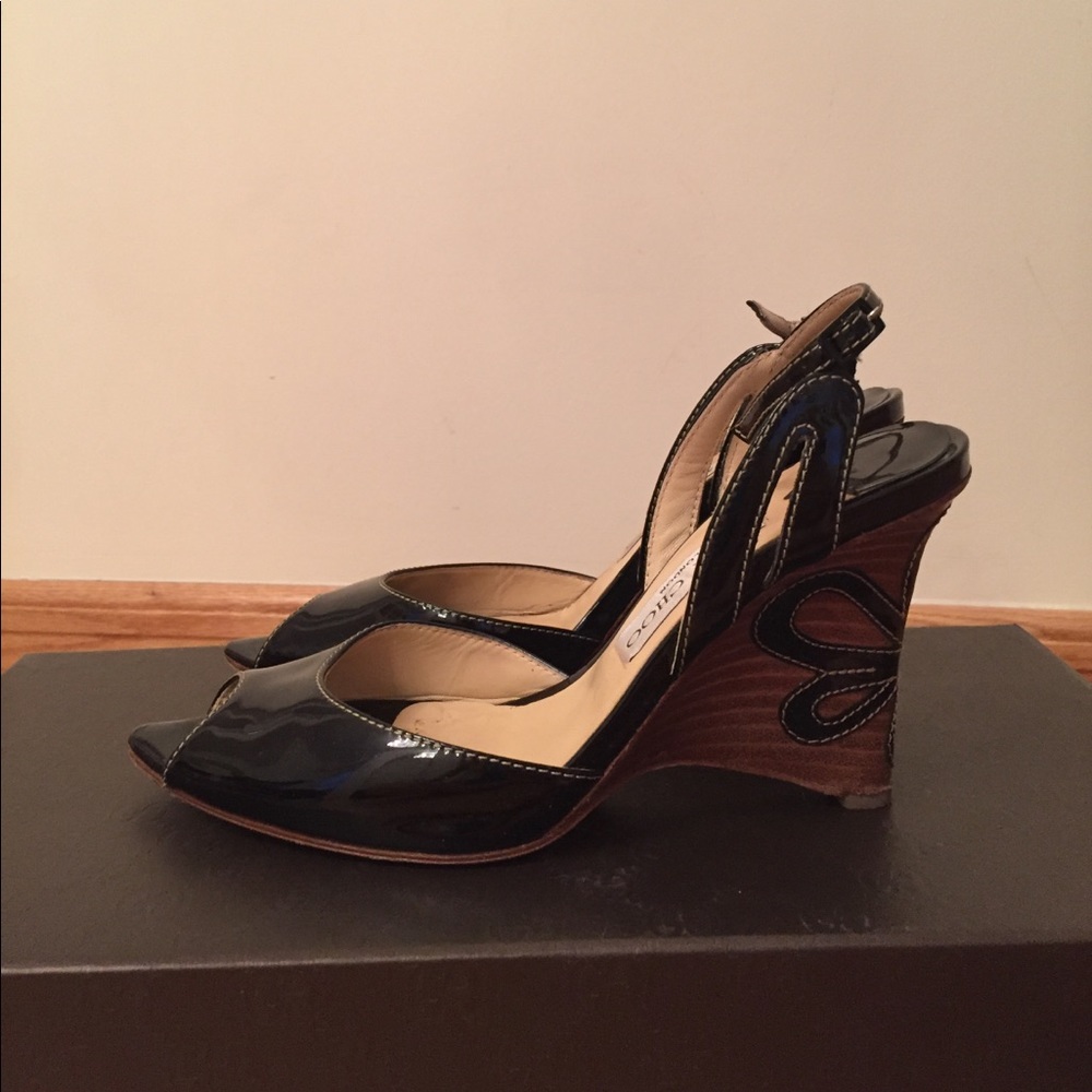 Jimmy Choo Peep-Toe Wedges
