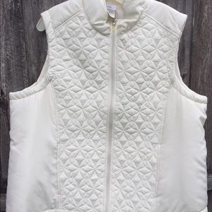 Quilted white vest