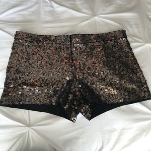Express Sequin Shorts - Gold