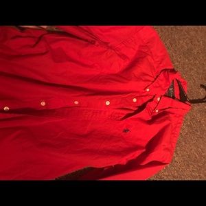 Red polo button up