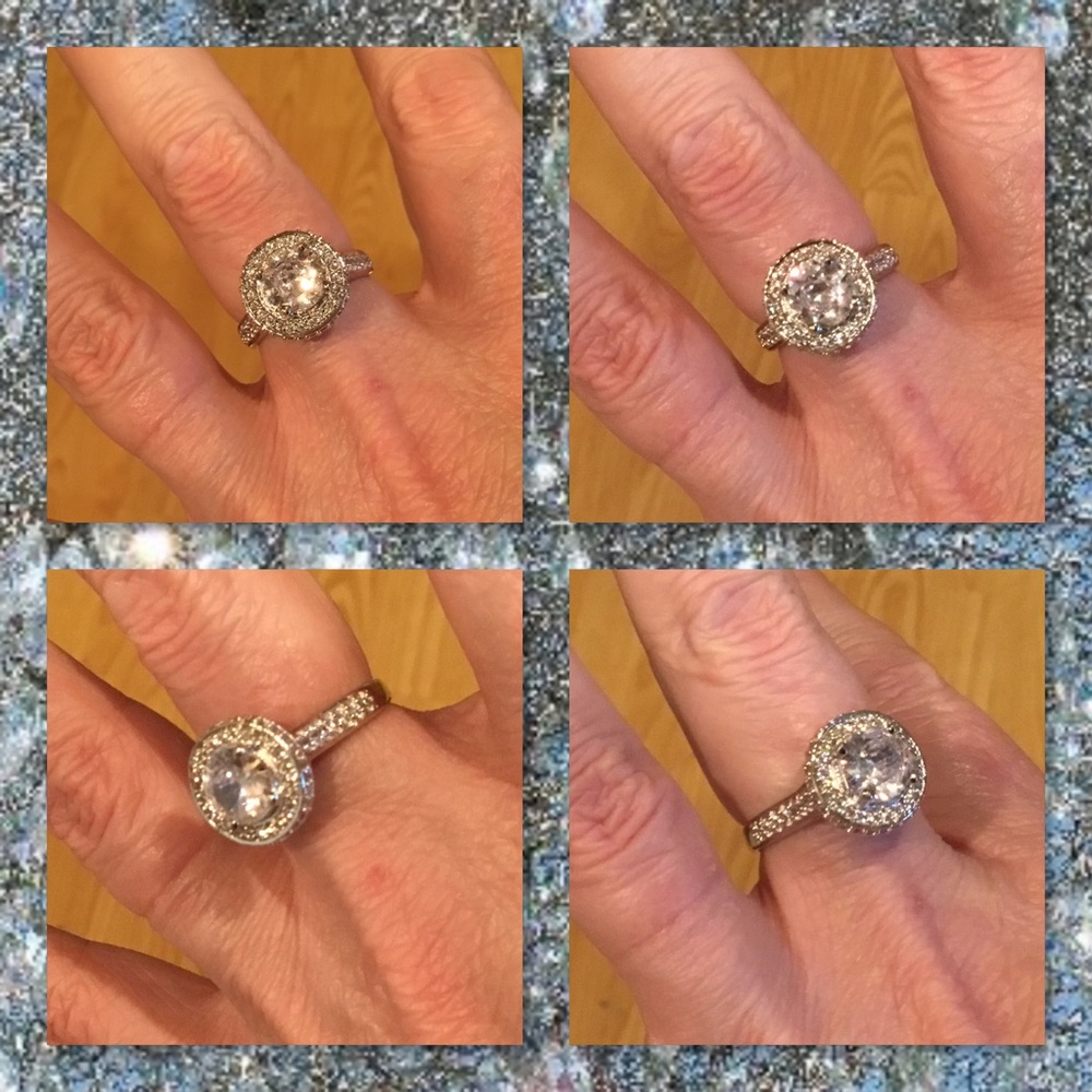SOLD OUT🆕 4.10TCW VVS1 Simulated Sterling Ring - Picture 3 of 4