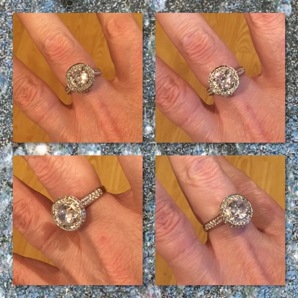 SOLD OUT🆕 4.10TCW VVS1 Simulated Sterling Ring - Picture 3 of 4