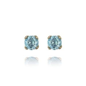 Blue Topaz Stud Earrings