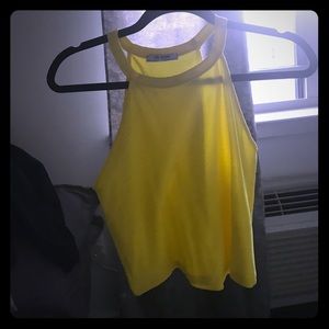 Yellow crop top
