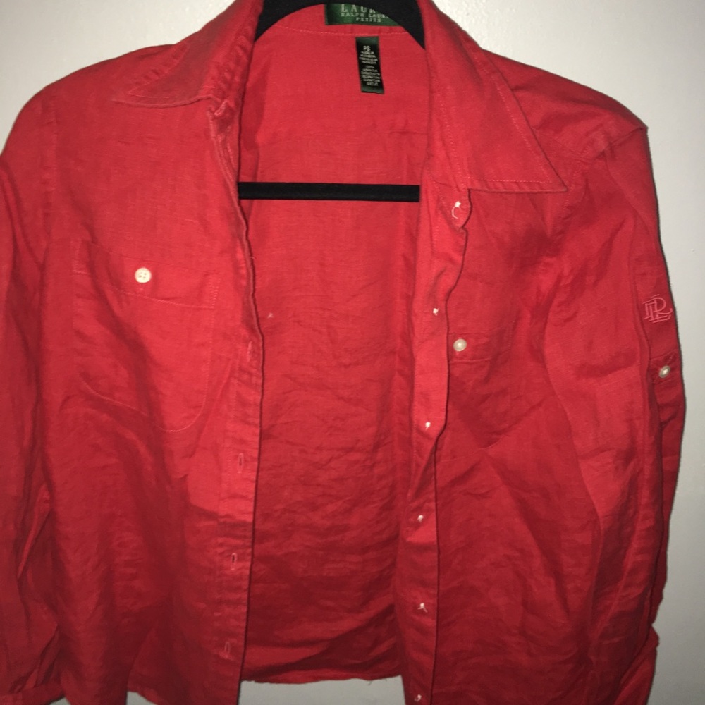 Ralph Lauren red button up