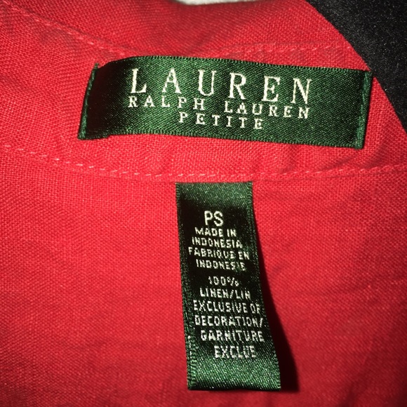 Ralph Lauren red button up - Picture 2 of 2