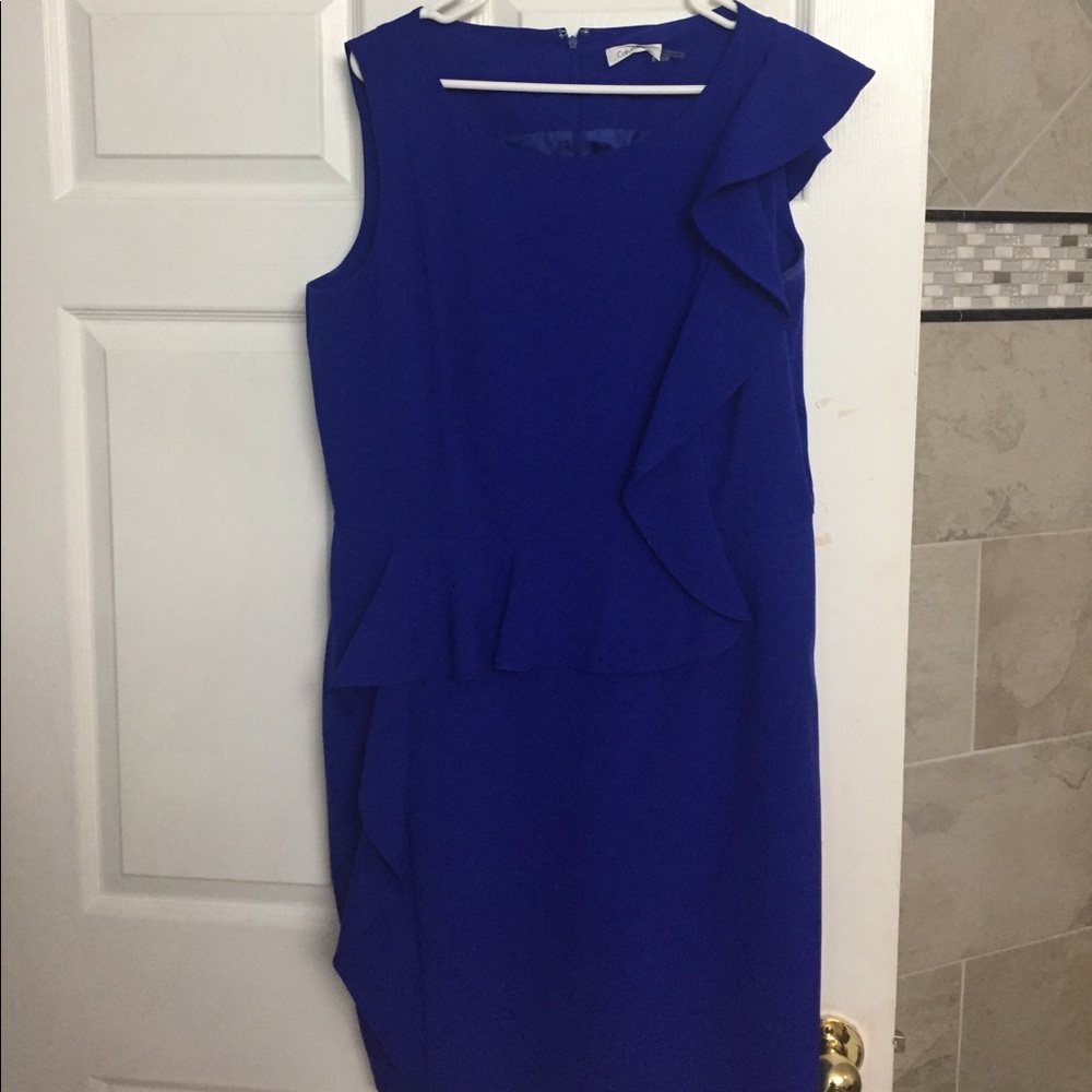 Calvin Klein Dress-- Size 16-- Cobalt Blue