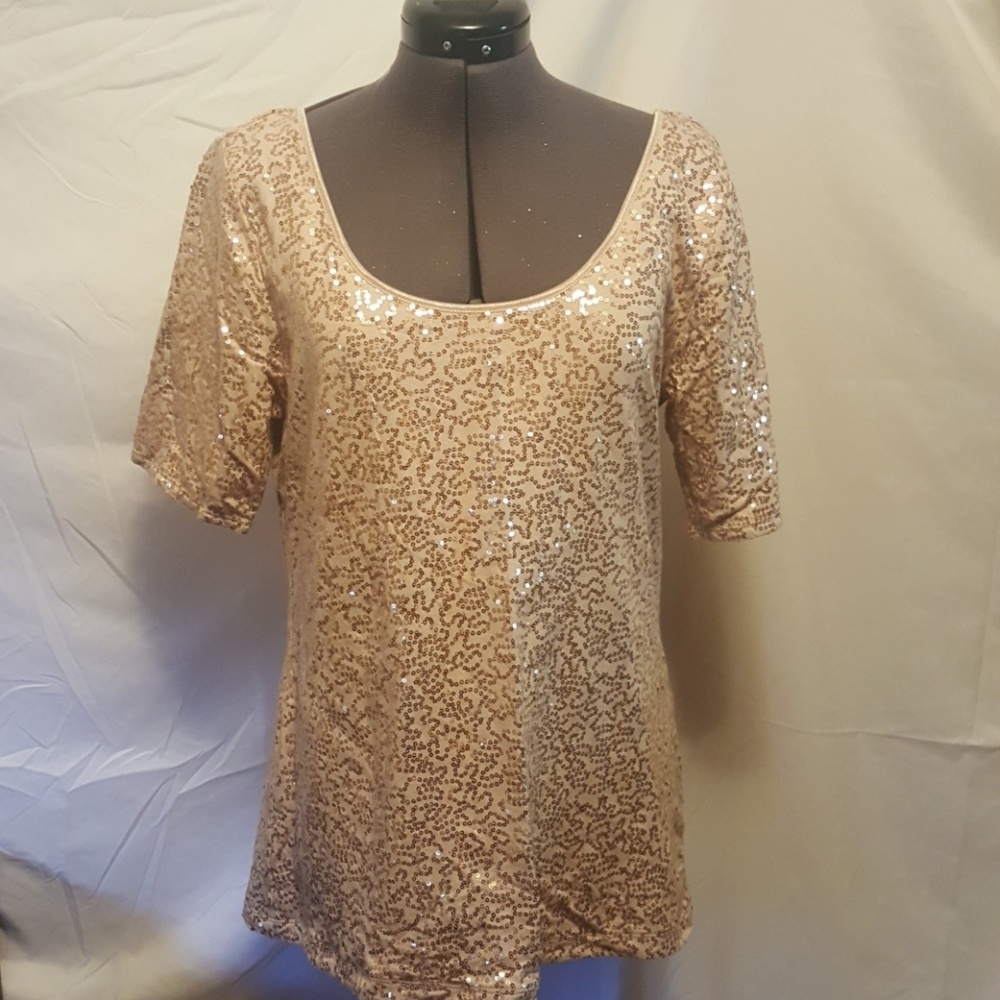 Pink sequined Banana Republic shirt