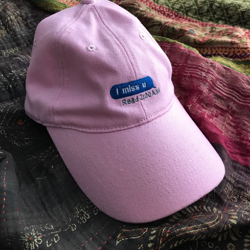 pink baseball cap