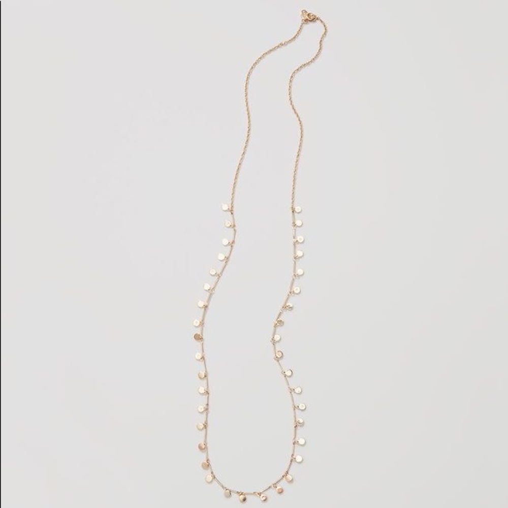 Loft mixed metal mini disc necklace