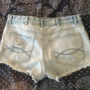 High waisted jean shorts