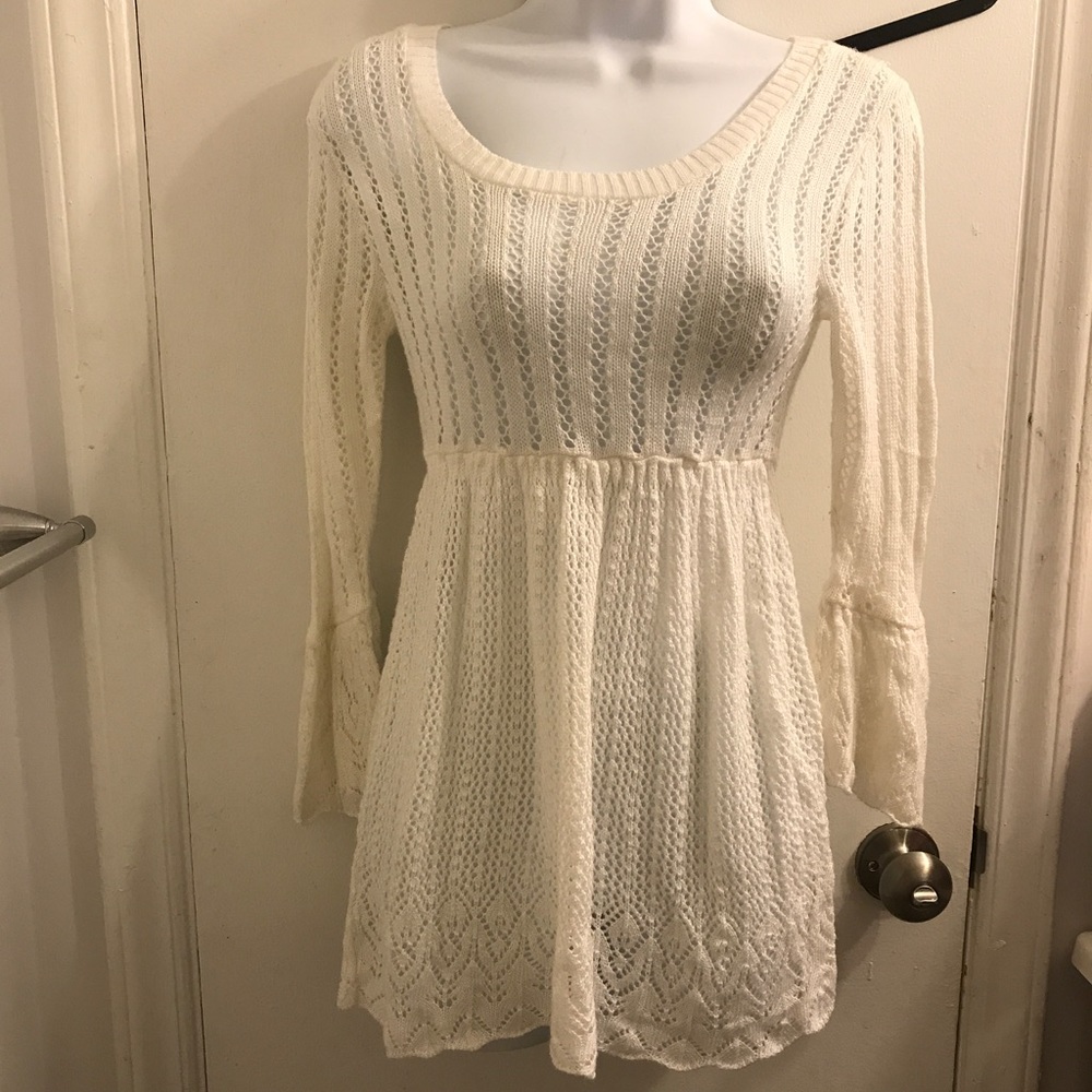 Cream lace cover-up