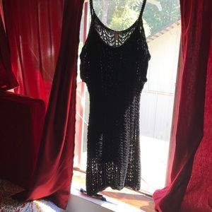 Black knit dress