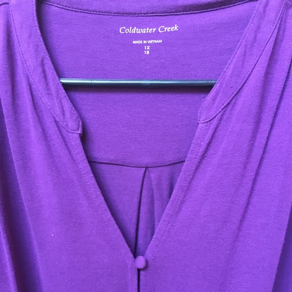 Purple button down tee - Picture 4 of 4