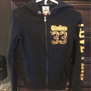 VS Pink Steelers Zip Hoodie