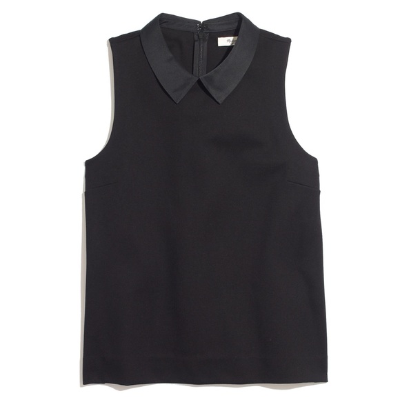 Madewell Tops - Madewell Collarshine Ponte Black Tank