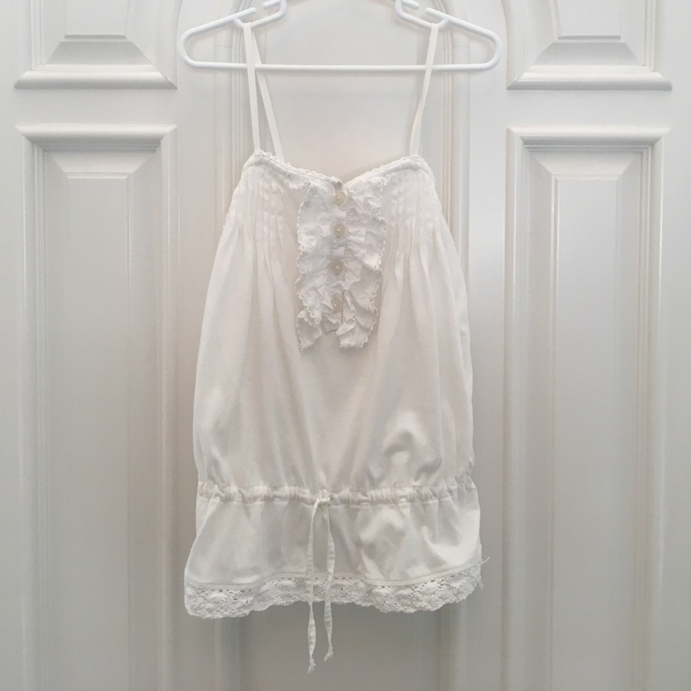 GapKids white ruffled cami