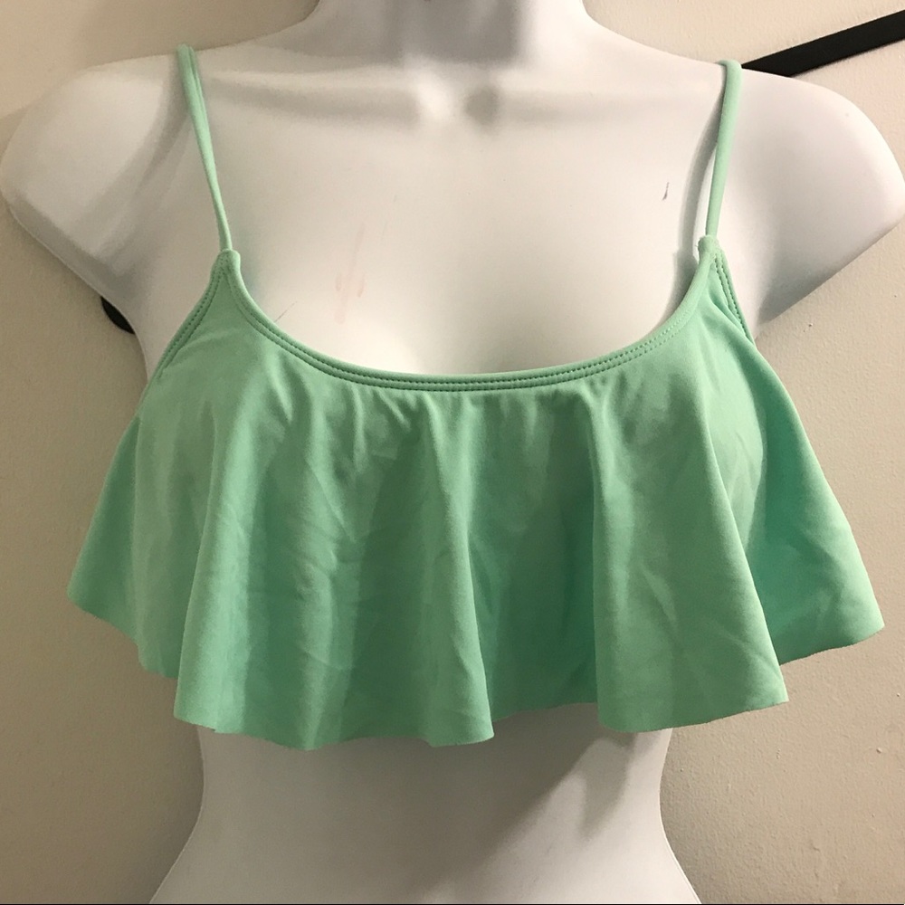 Mint ruffle bikini