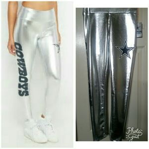 Dallas cowboys metallic leggings xs