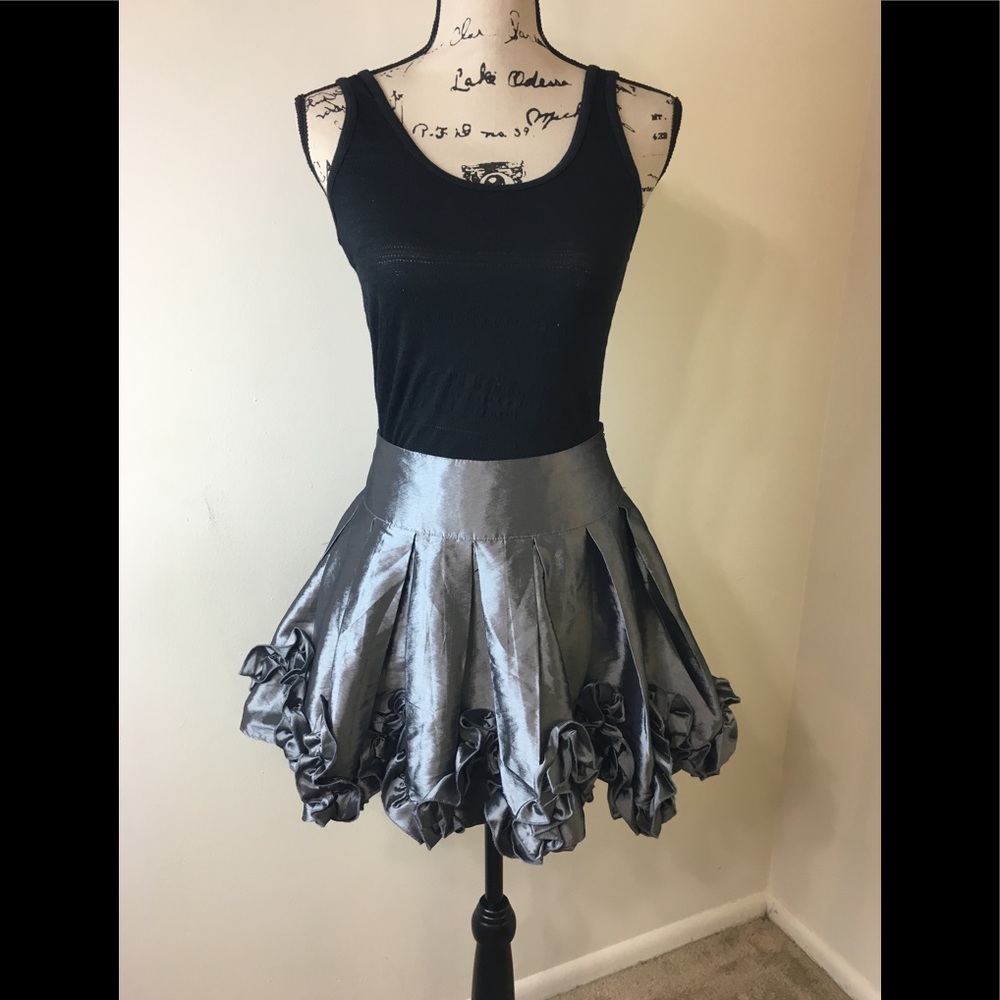 Fancy Unique Silver Circle Skirt