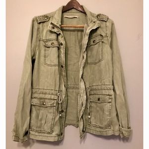 Max Jeans Olive Green Military Green Jacket Size M