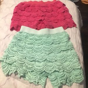 Two pairs of crochet Shorts!