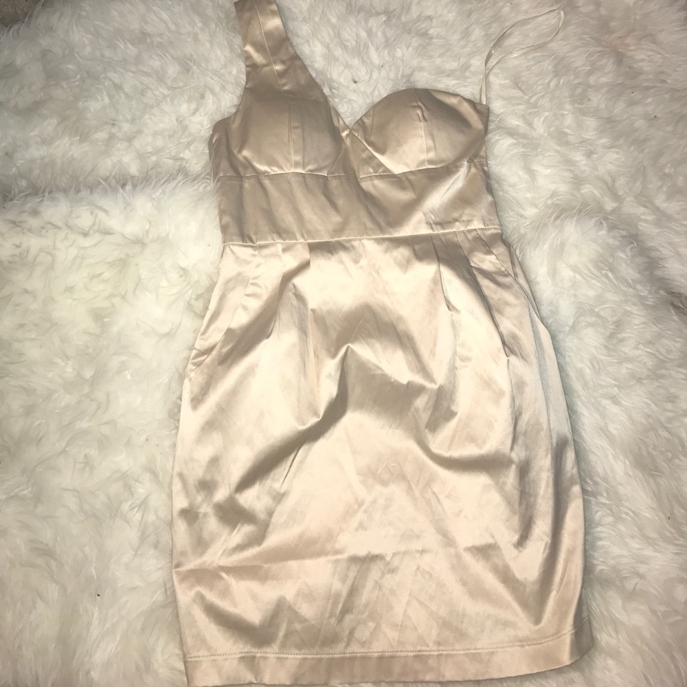 Gold one strap dress