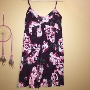 Maroon floral sundress