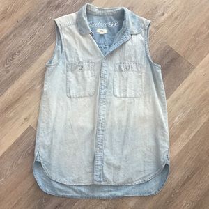 Madewell Sleeveless Chambray