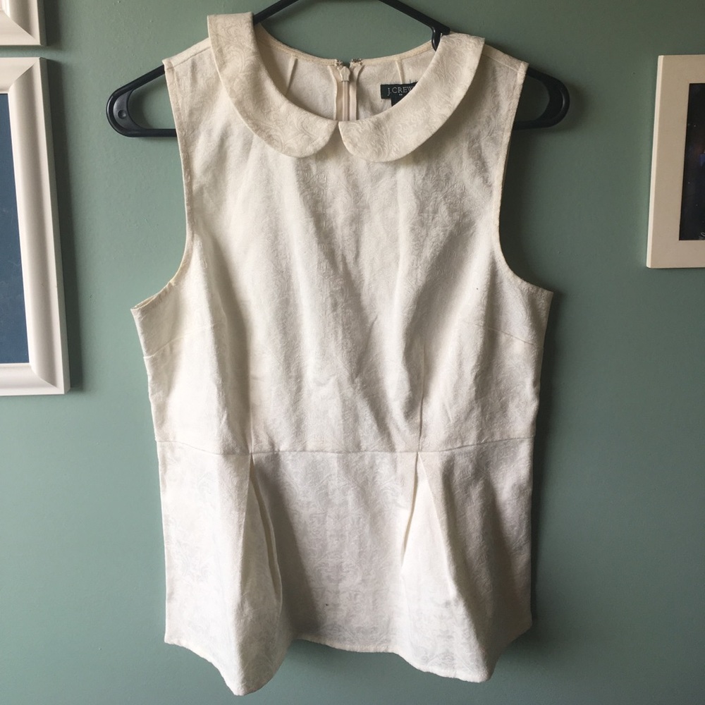 J crew Peter Pan peplum top