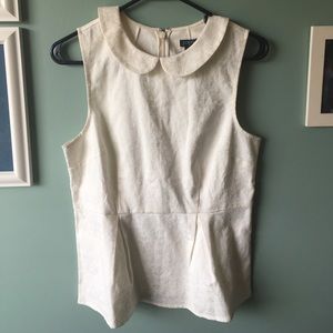 J crew Peter Pan peplum top