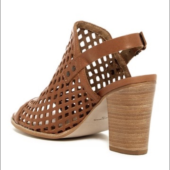 Tan Leather Perforated Sandal - Picture 3 of 7