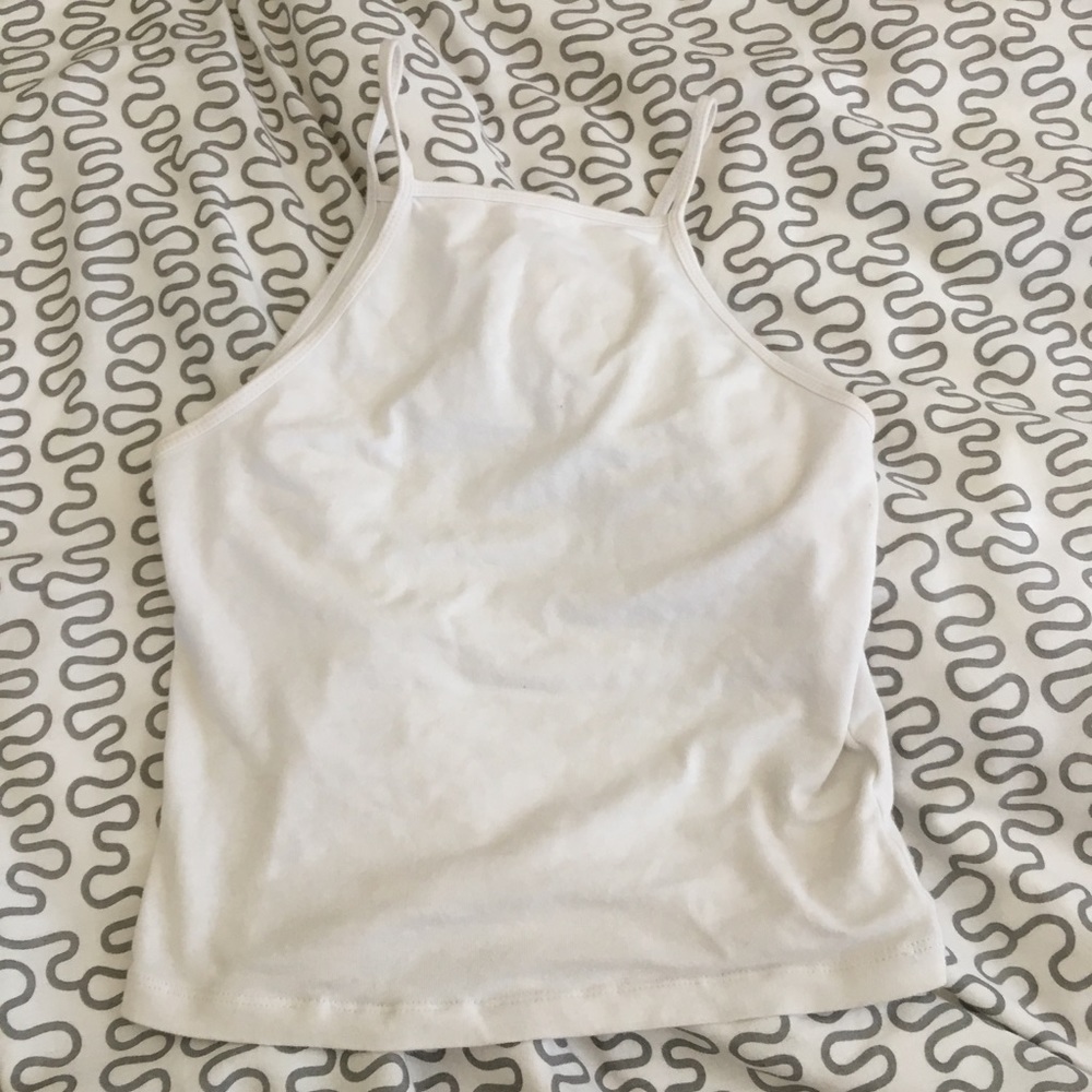 high neck cropped cami