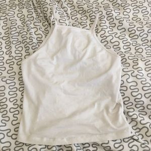 high neck cropped cami