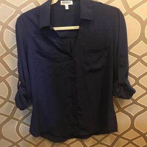 NWOT navy Express blouse