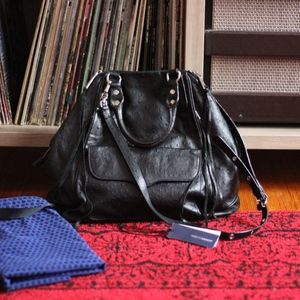 Rebecca Minkoff Leather Ostrich-print Satchel