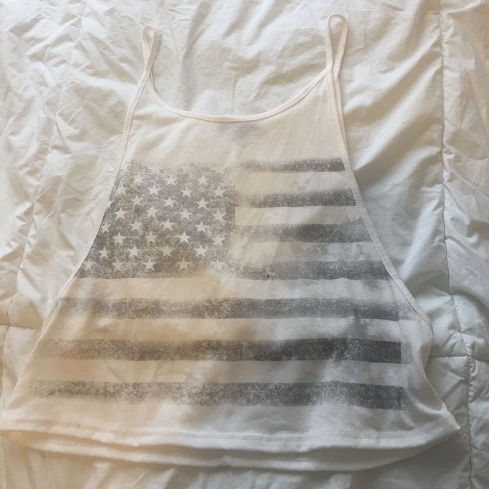 American flag tanktop