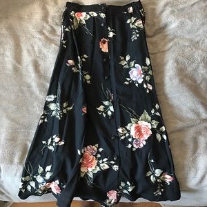 Floral maxi skirt