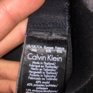 Calvin Klein bra and thong set. Never worn.