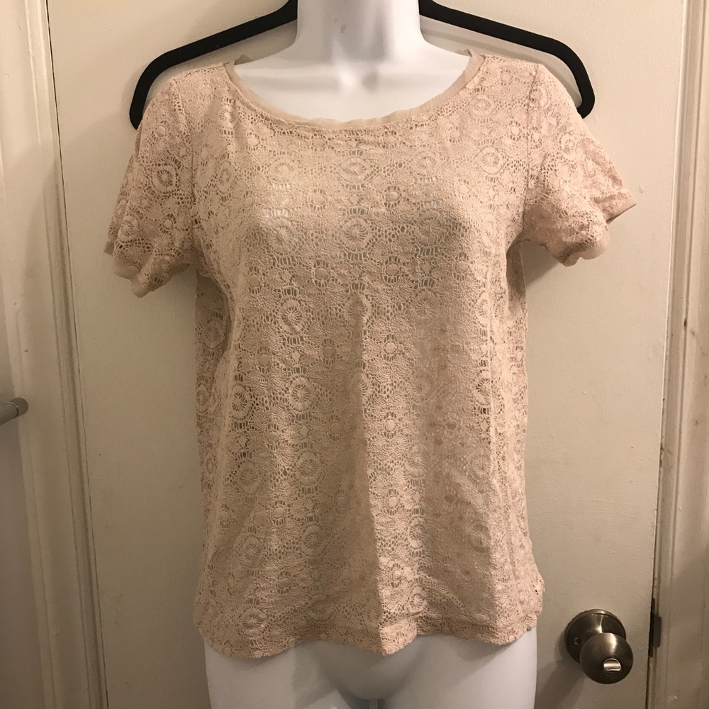 Cream lace top
