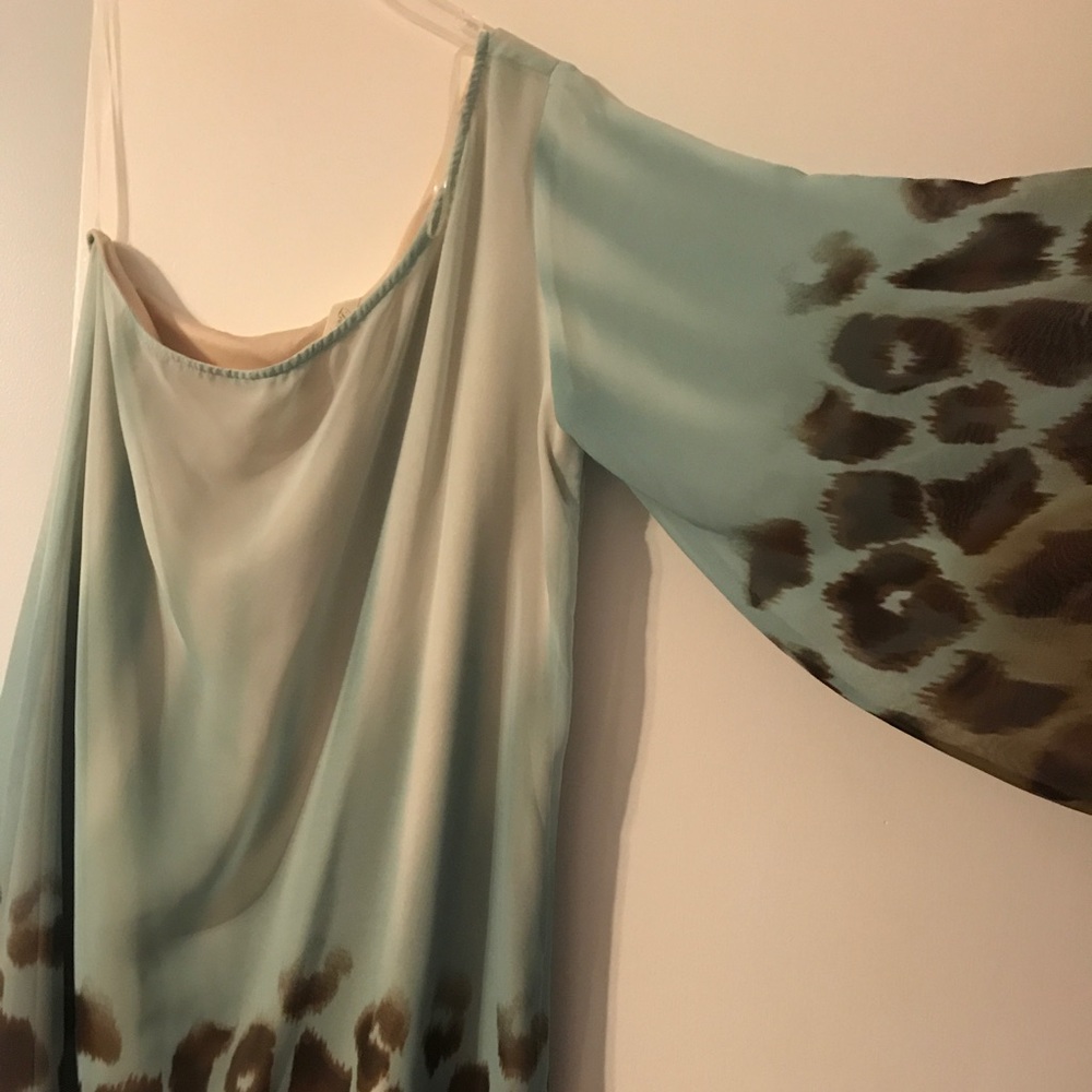 Boutique One Shoulder Leopard Dress