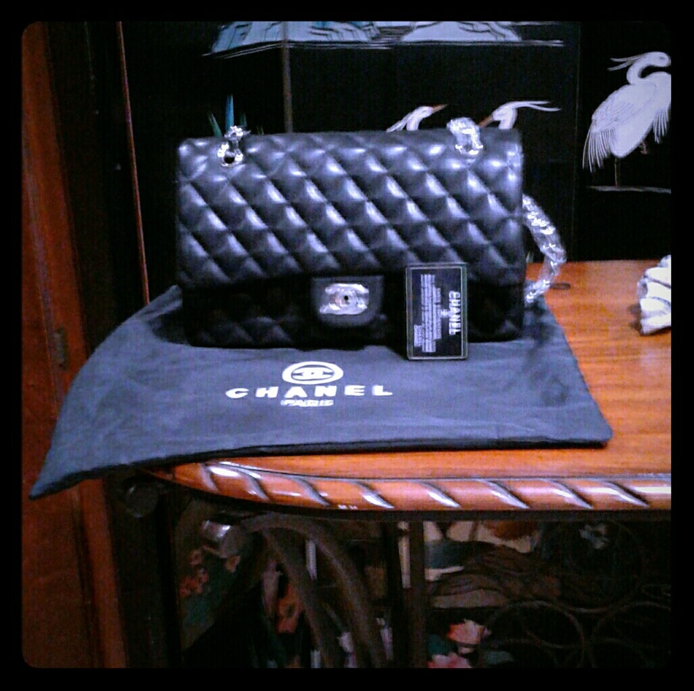 Authentic Chanel lambskin bag